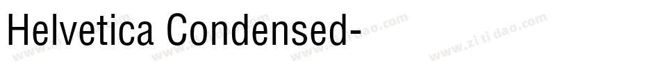 Helvetica Condensed字体转换